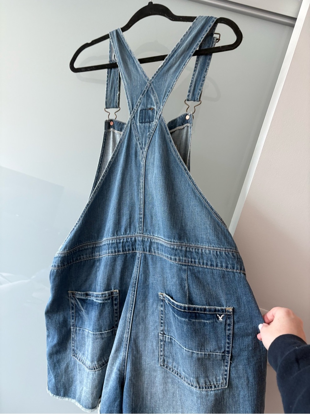 American Eagle Outfitters Light Blue Denim Overalls - Picture 3 of 5
